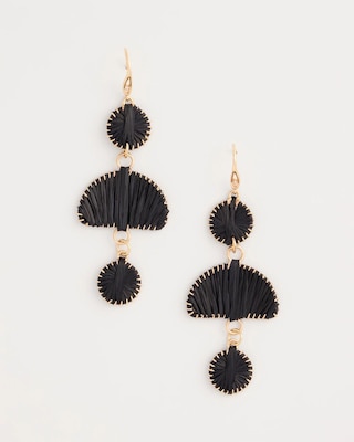 Tiered Raffia Drop Earrings