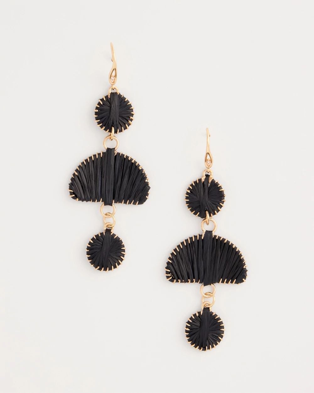 Tiered Raffia Drop Earrings