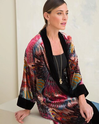Travelers Velvet Peacock Kimono
