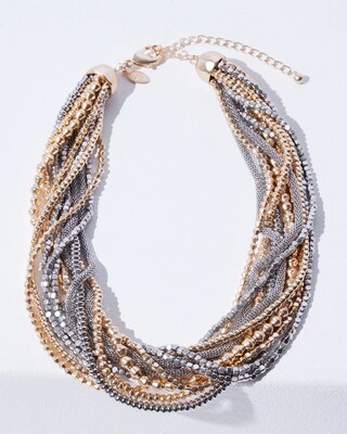 Mixed Metals Multistrand Necklace