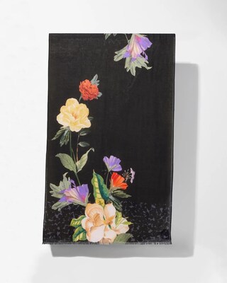 Floral Print Oblong Scarf
