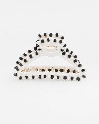 Bead Embellished Raffia Hair Clip
