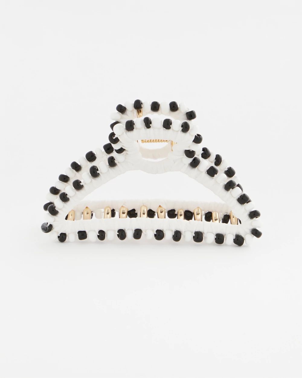 Bead Embellished Raffia Hair Clip