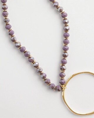 Violet Circle Pendant Necklace click to view larger image.