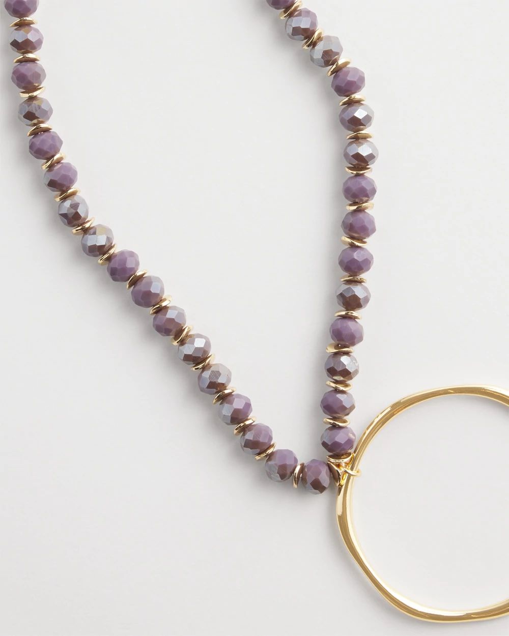 Violet Circle Pendant Necklace click to view larger image.
