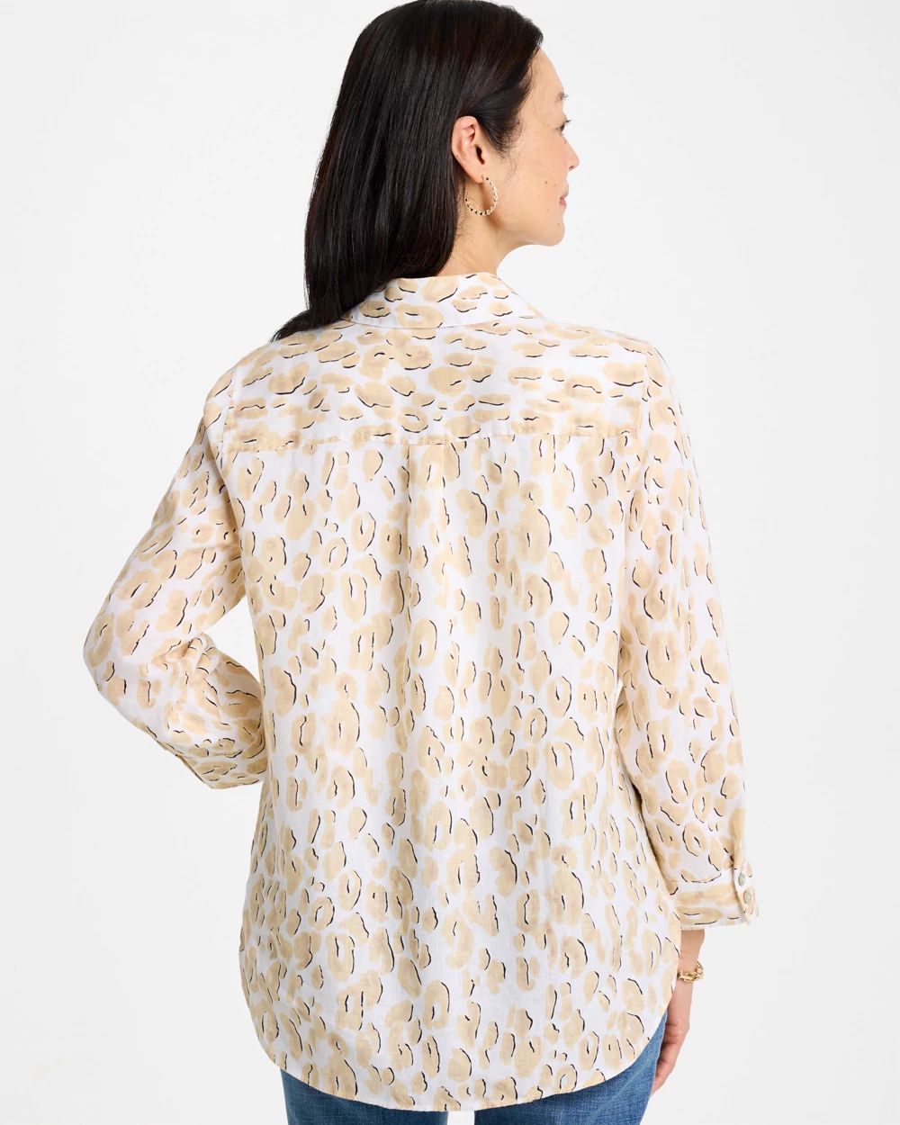 No Iron™ Linen Animal Print Shirt