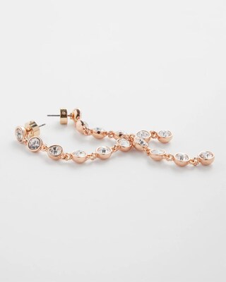 Rose Gold Tone Linear Earrings