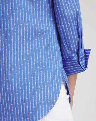 No Iron™ Dot Stripe Stretch Shirt click to view larger image.