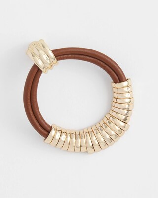 No Droop® Neutral Leather Hoop Earrings