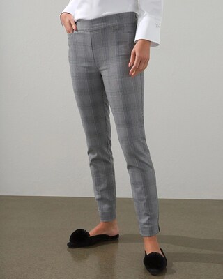Brigitte Plaid Slim Ankle Pants