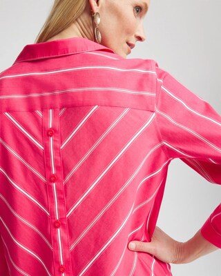 No Iron™ Stripe Buttonback Tunic click to view larger image.