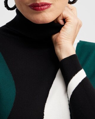 ECOVERO Intarsia Turtleneck Sweater