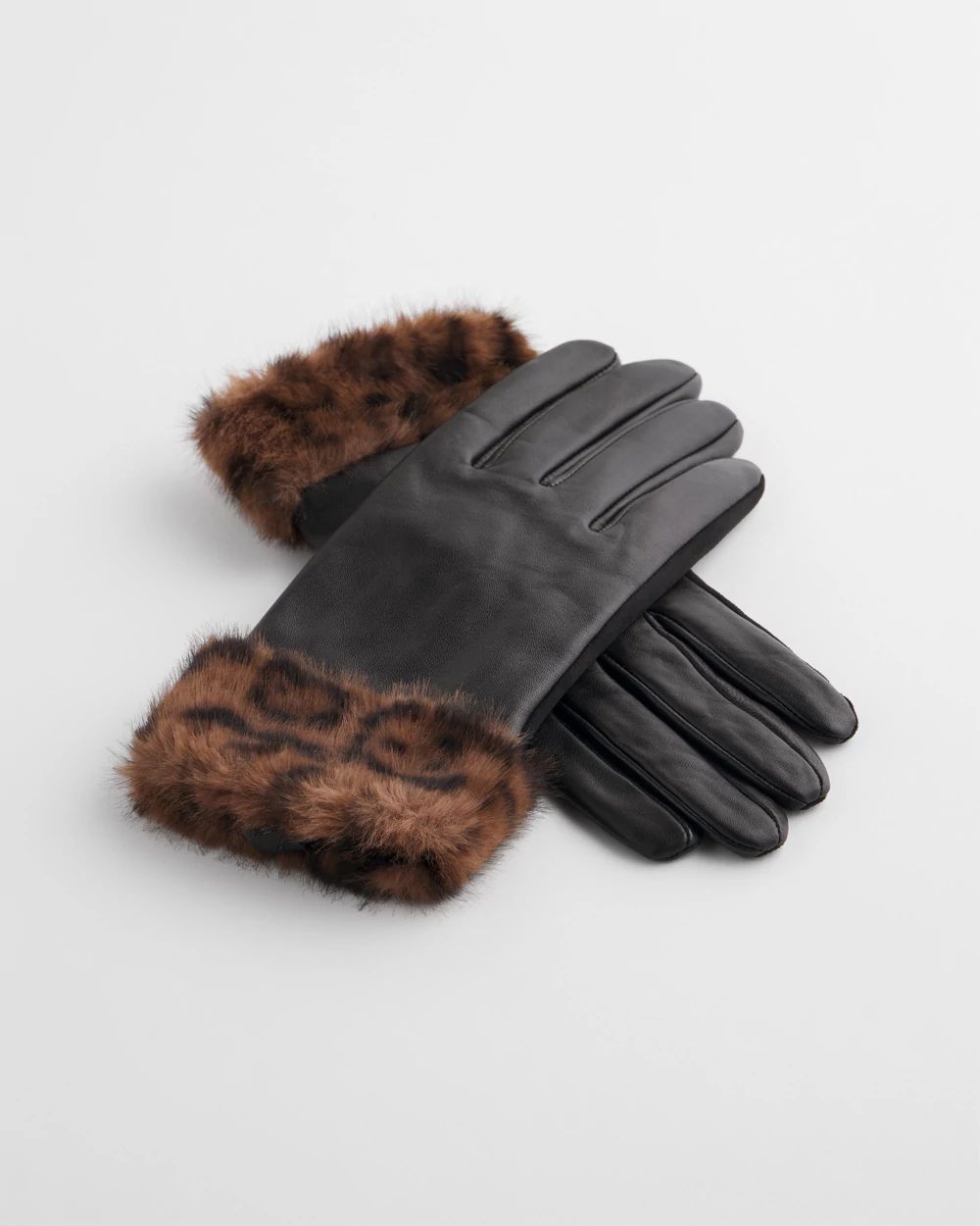 Leather Animal Cuff Gloves