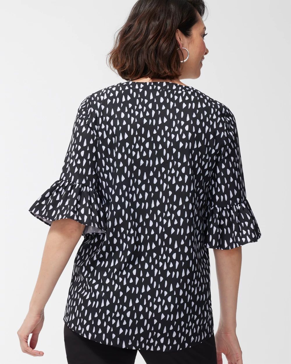Zenergy UPF Neema Pebble Ruffle Sleeve Top