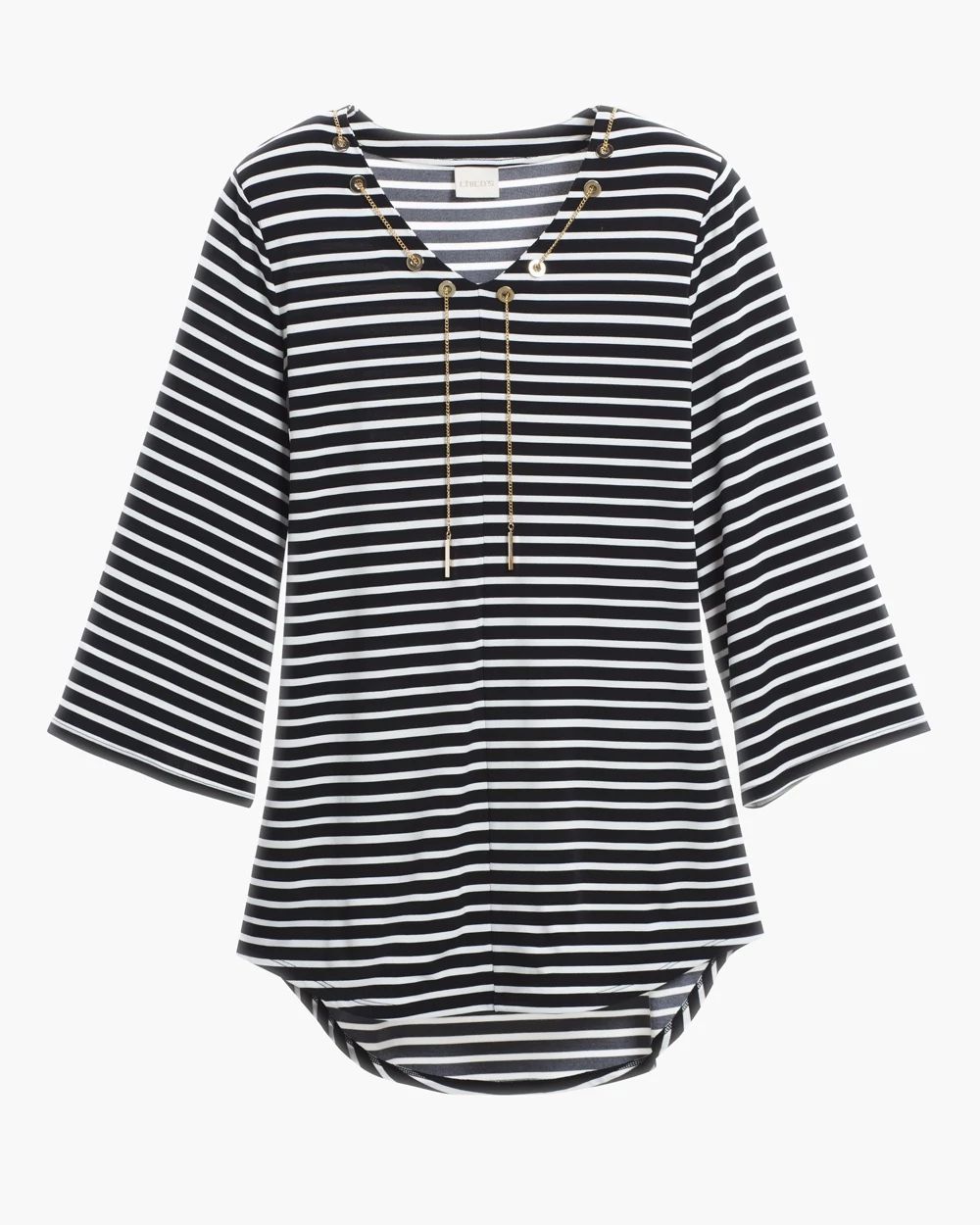 Knit Kit Striped Necklace Top