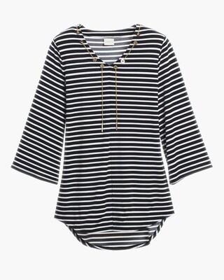 Knit Kit Striped Necklace Top