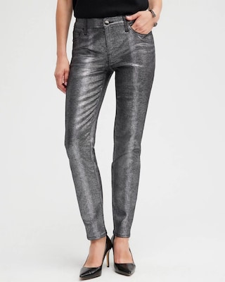 Girlfriend Coated Ankle Jeans