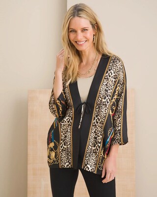 Animal-Print Kimono