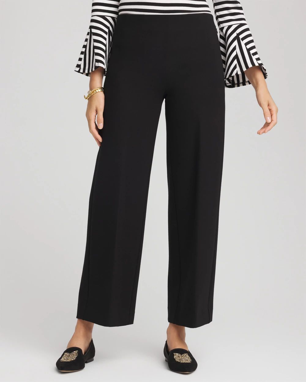 Juliet Slim Wide-Leg Cropped Pants
