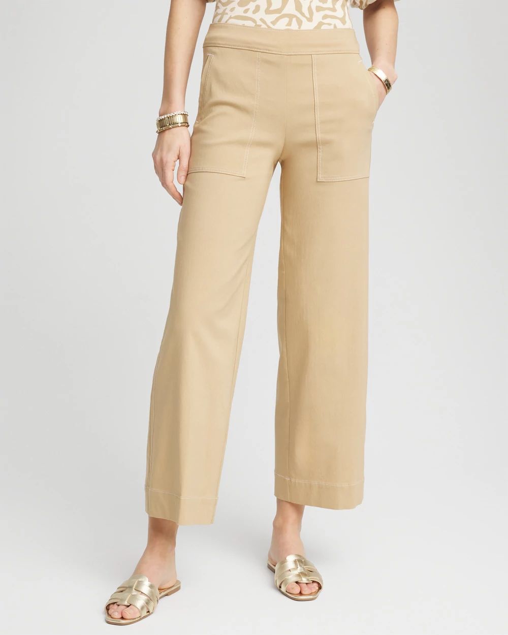 Petite Brigitte™ Utility Wide-Leg Cropped Pants