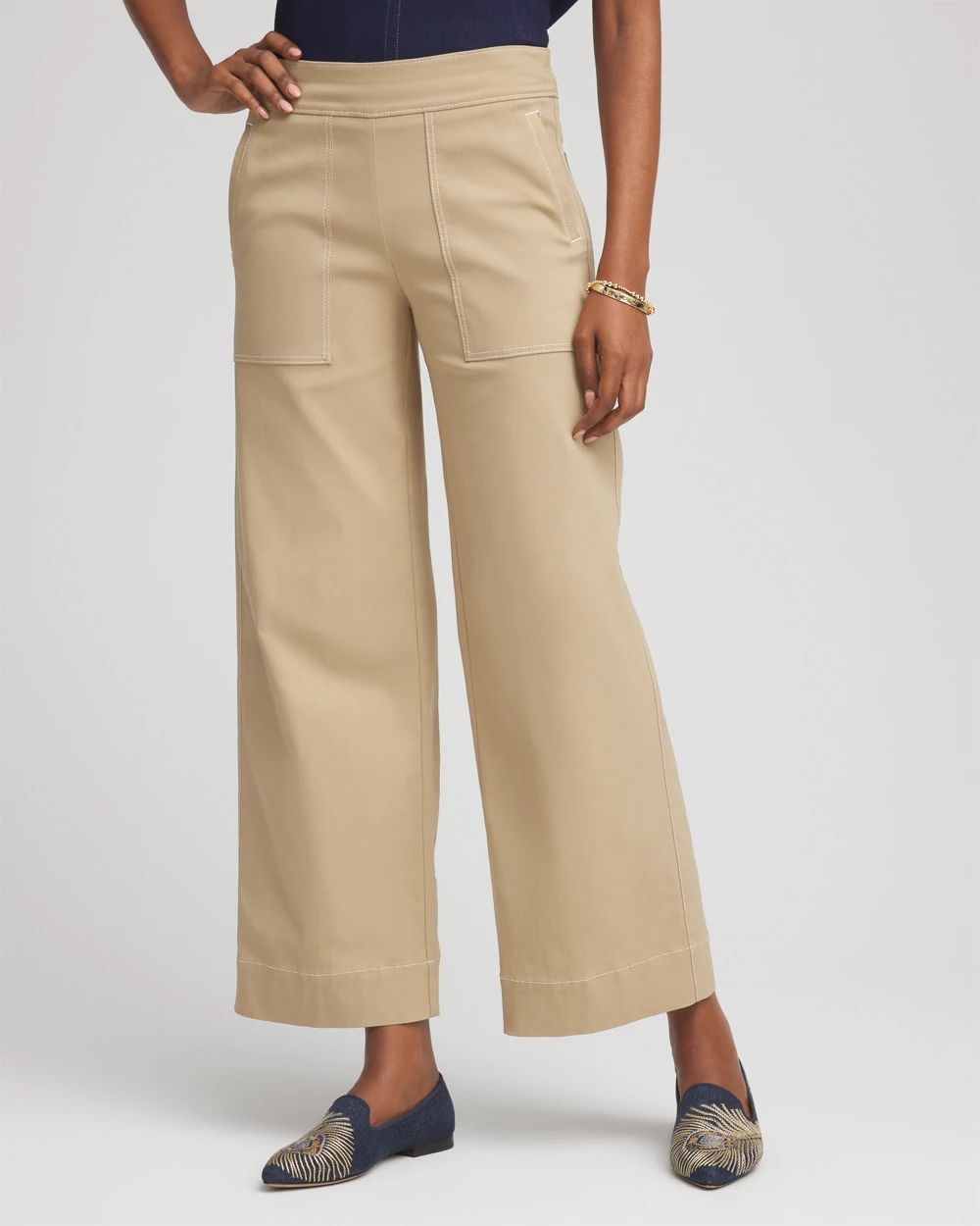 Petite Brigitte™ Utility Wide-Leg Cropped Pants