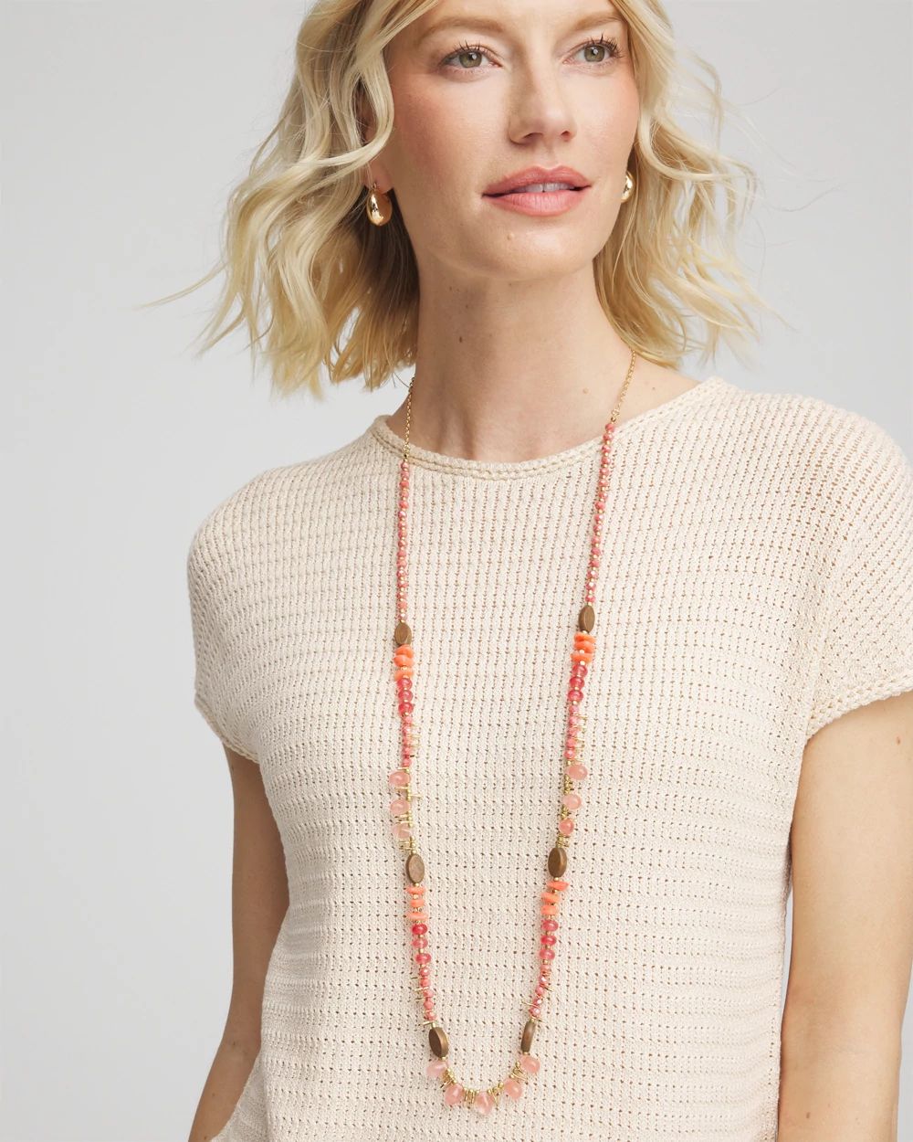 Dainty Beaded Single Strand Necklace
