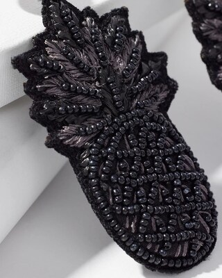 Black Pineapple Drop Earrings