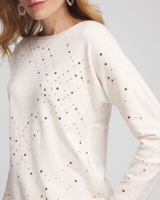 Scattered Sequin Pullover Sweater click to view larger image.