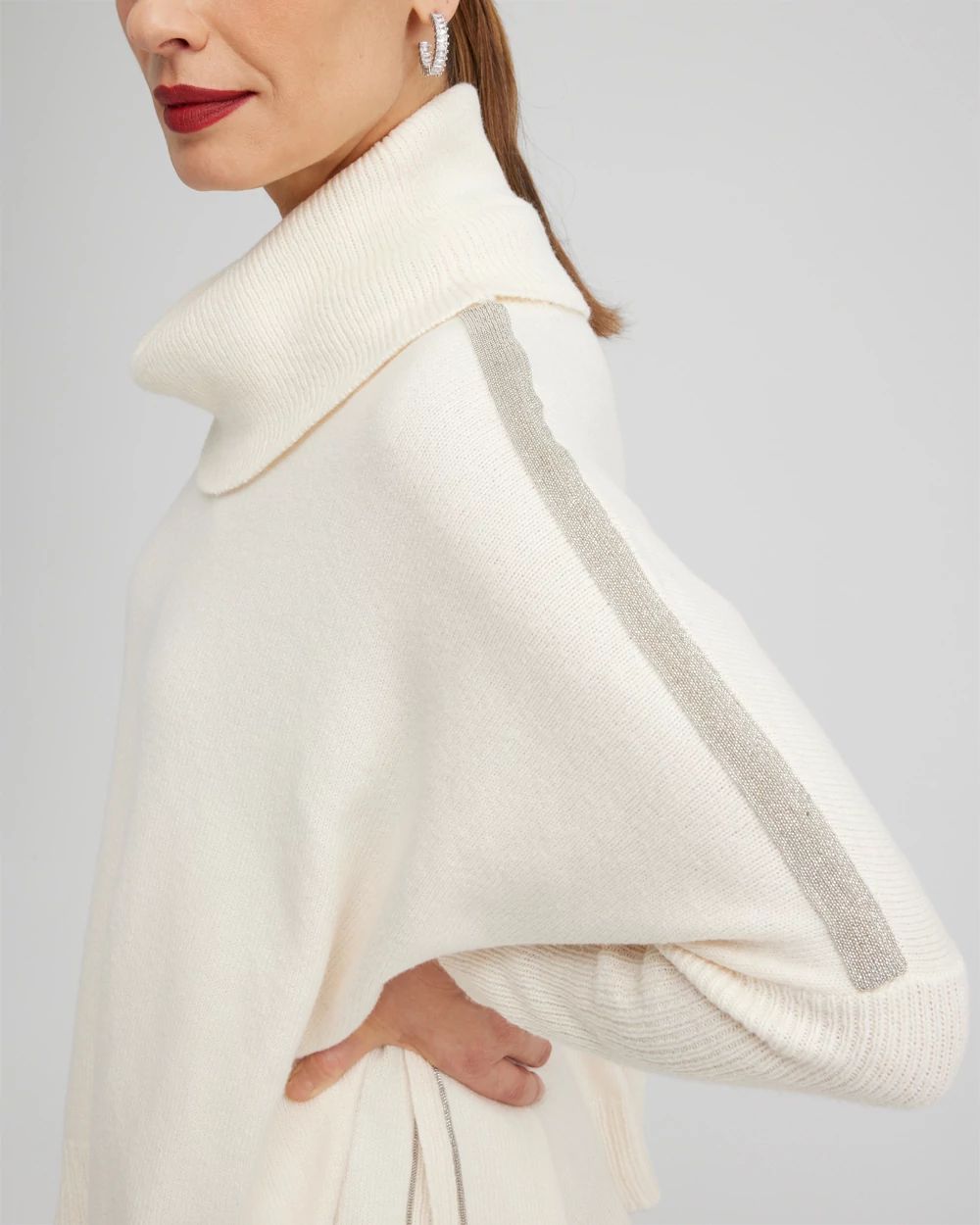 Ball Chain Knit Poncho