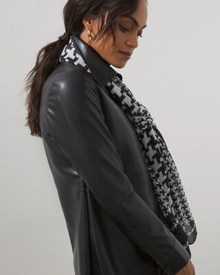 Houndstooth Oblong Scarf