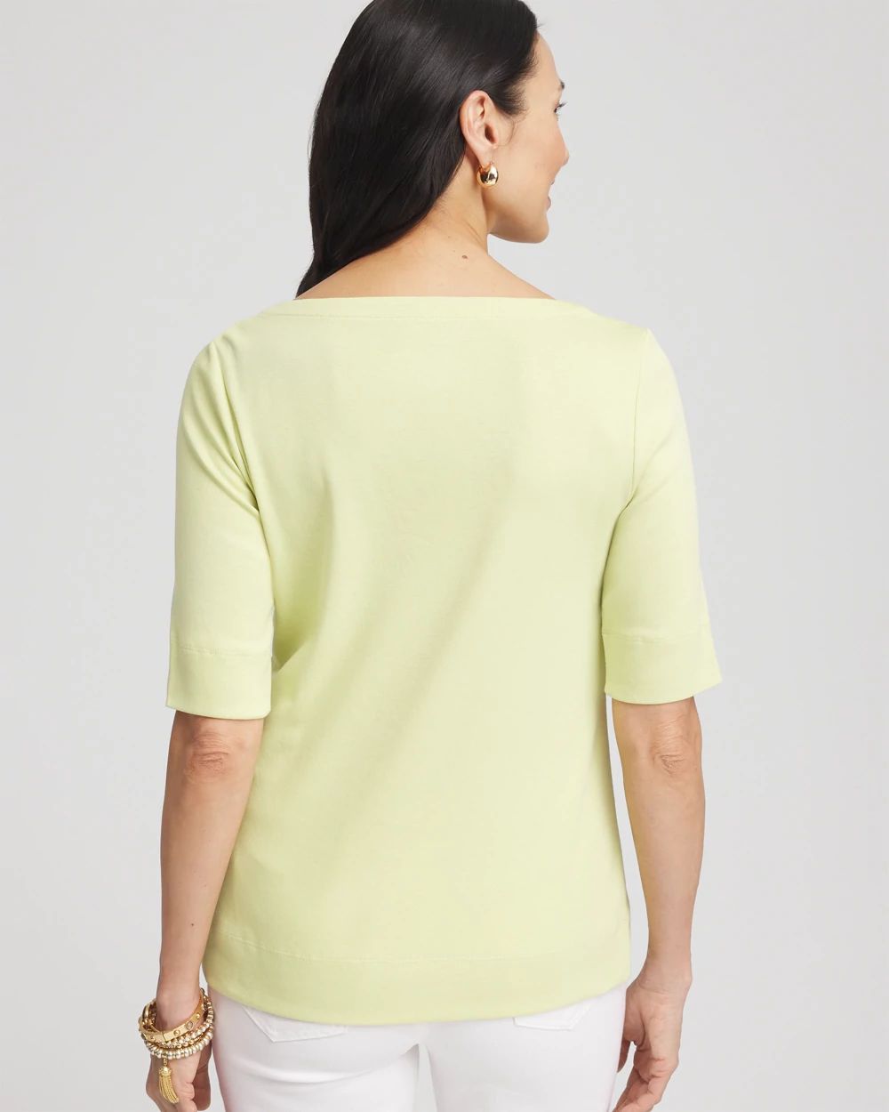 Pima Cotton Bateau-Neck Tee
