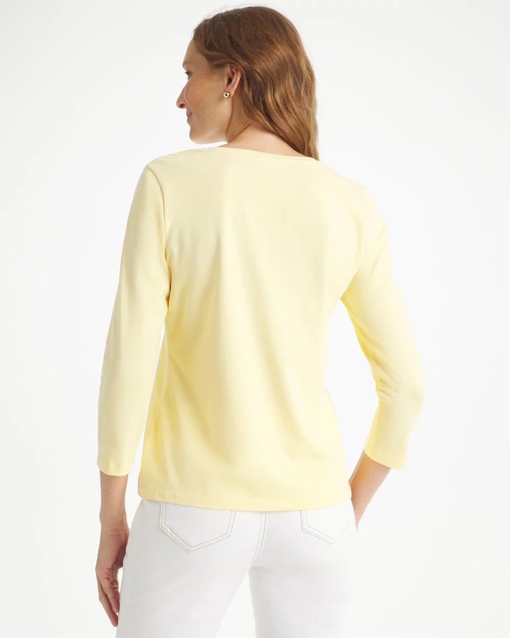 Cotton Stretch 3/4 Sleeve Tee