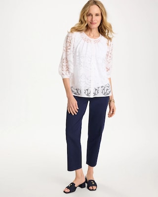 Lace Burnout Blouse click to view larger image.