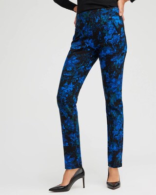 Juliet Floral Metallic Trim Pants