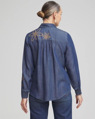 Twill Denim Eyelet Shirt