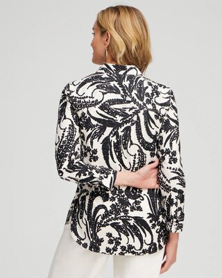 No Iron™ Stretch Paisley Shirt