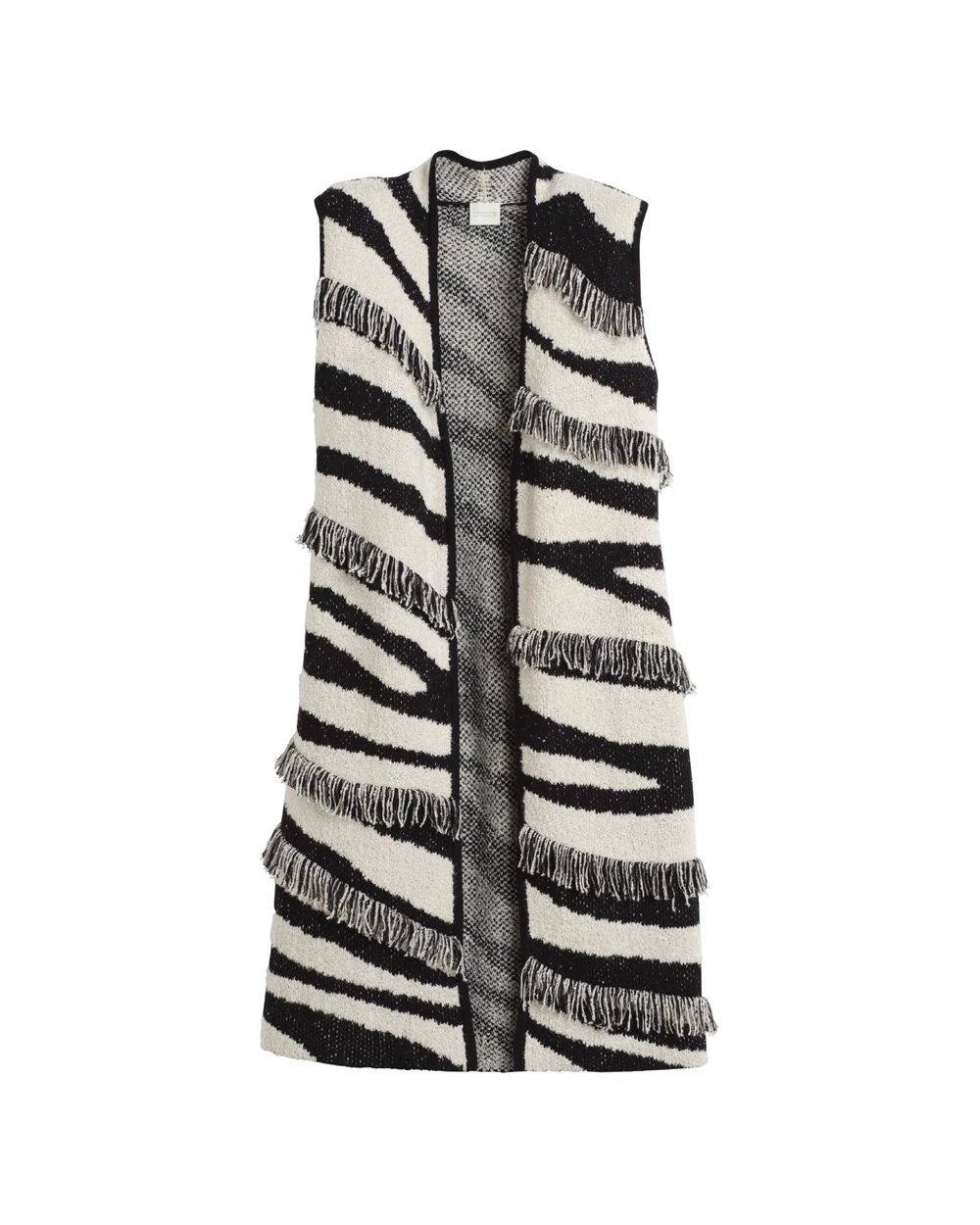 Zebra Fringed Anne Vest