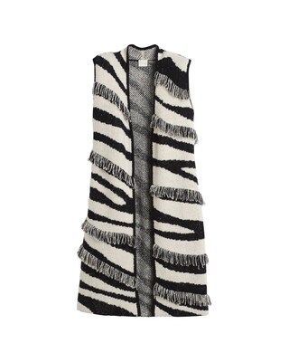 Zebra Fringed Anne Vest
