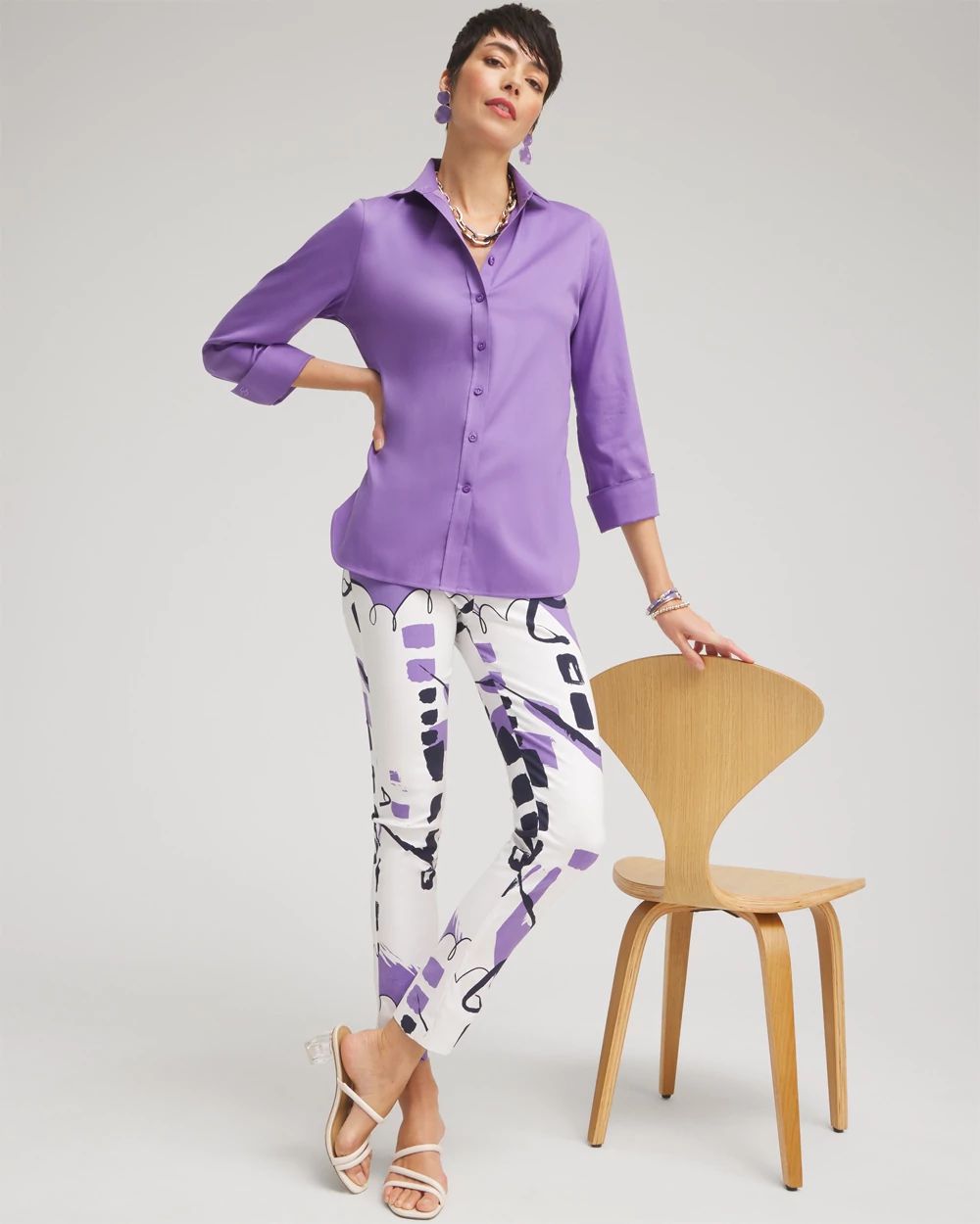 Brigitte Abstract Ankle Pants