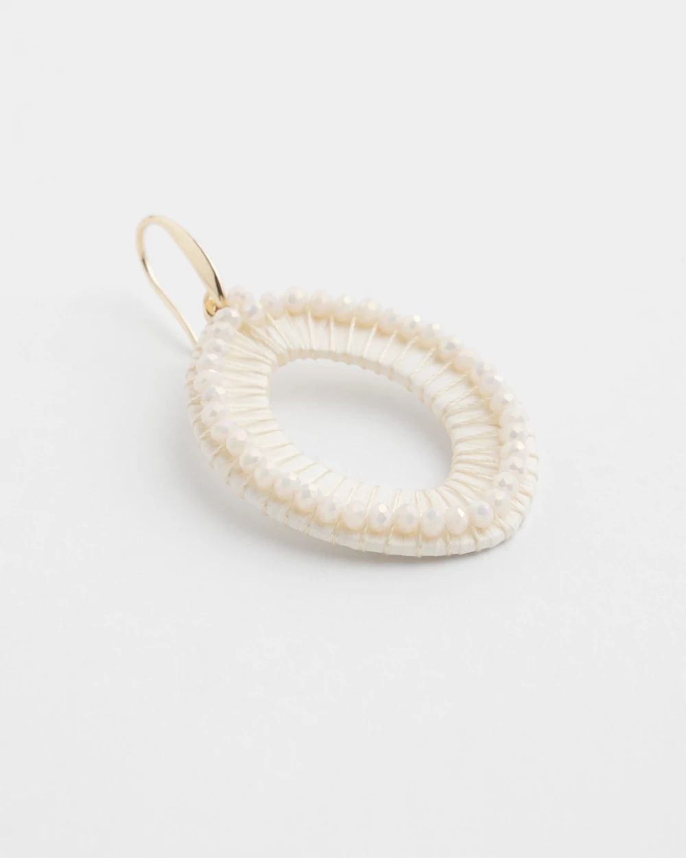No Droop™ White Navette Earrings