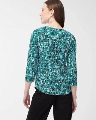 3/4 Sleeve Dot Print Perfect Tee