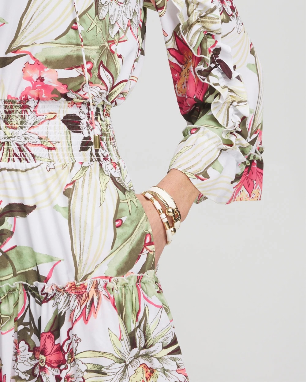 Ruffle Bell Sleeve Dress