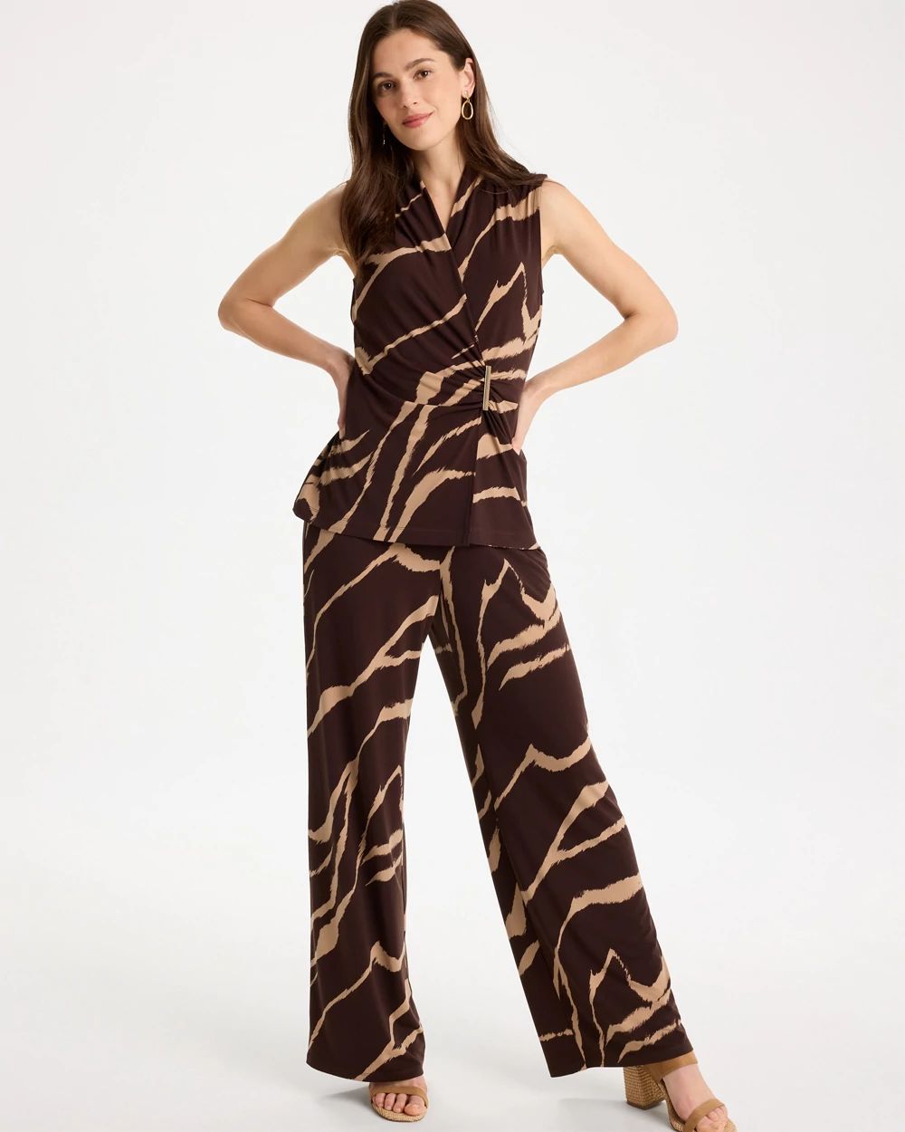 Travelers™ Zebra Knit Wrap Top