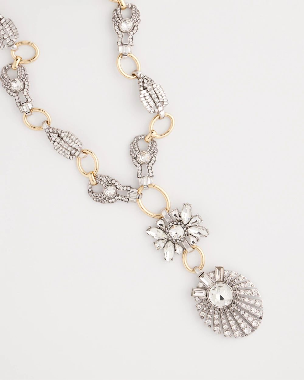 Chico’s Originals Art Deco Crystal Y-Necklace click to view larger image.