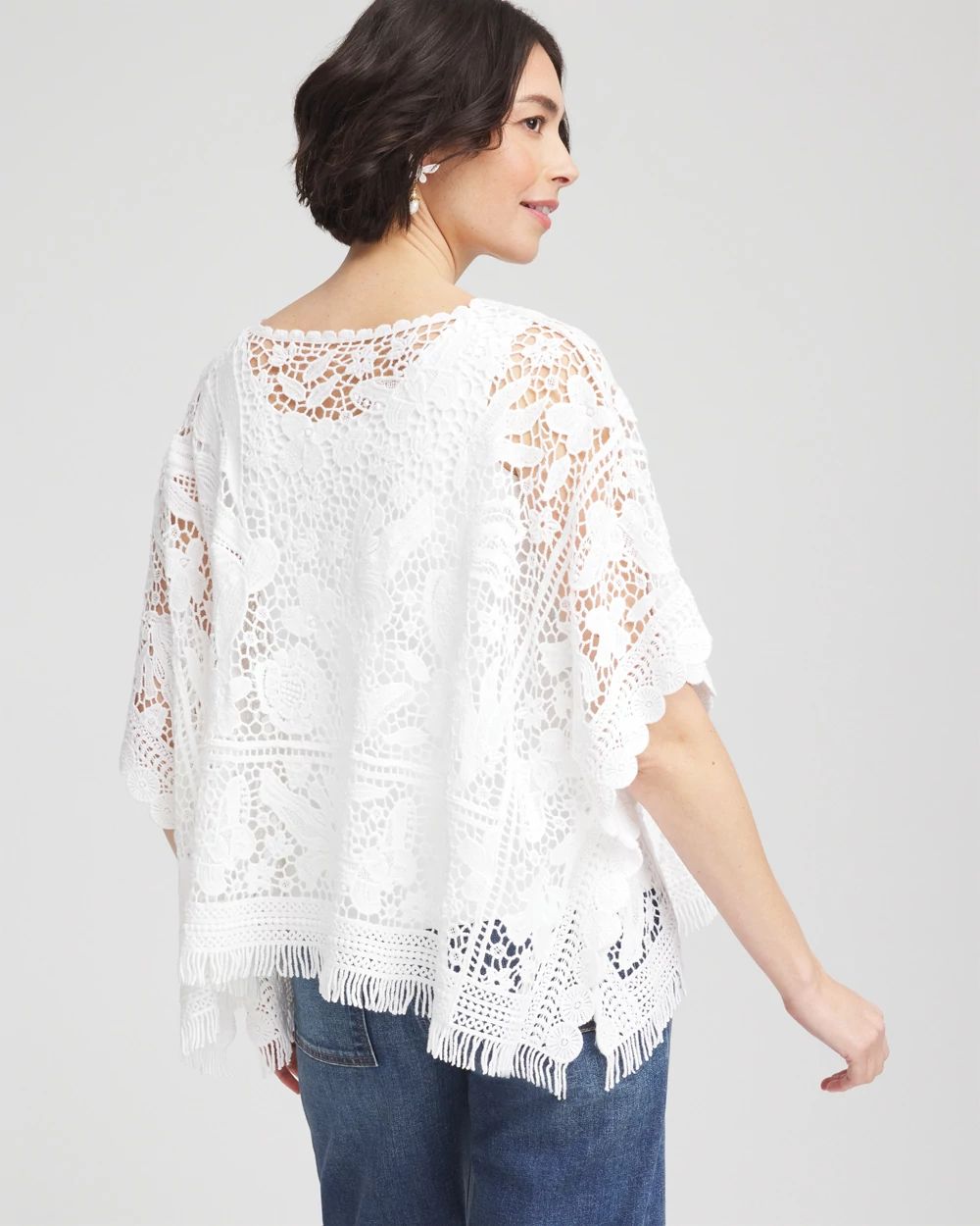 Lace Crochet Poncho click to view larger image.