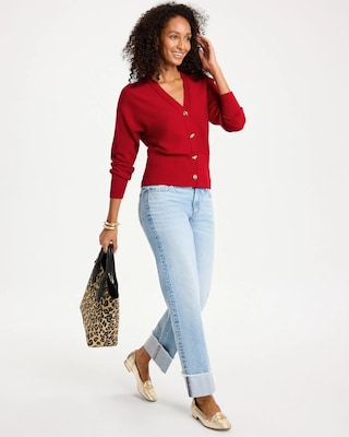 Hammered Button Down Cardigan click to view larger image.