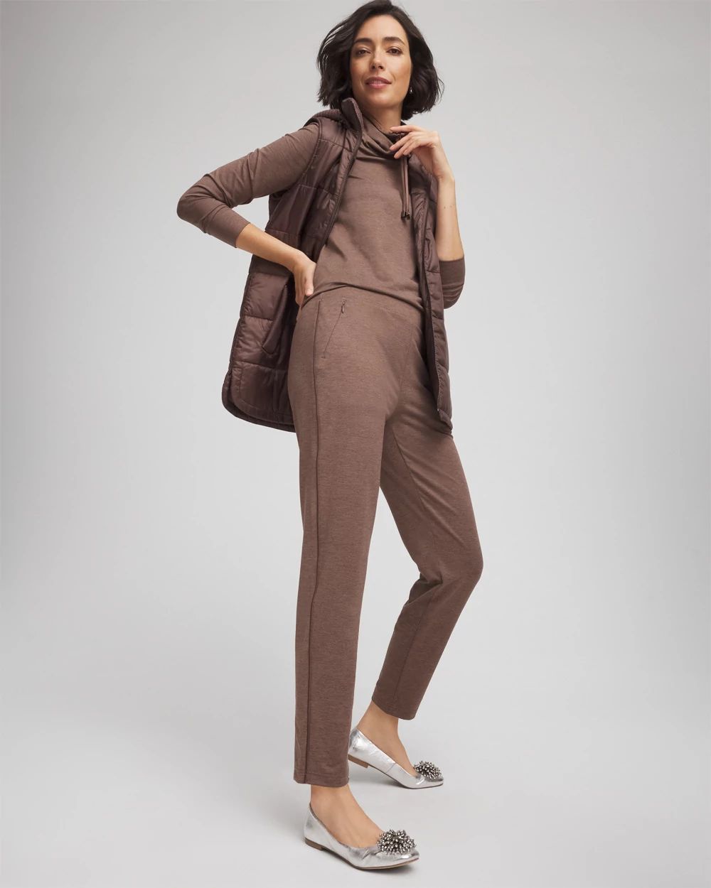 Zenergy® Cloud Satin Trim Pants click to view larger image.