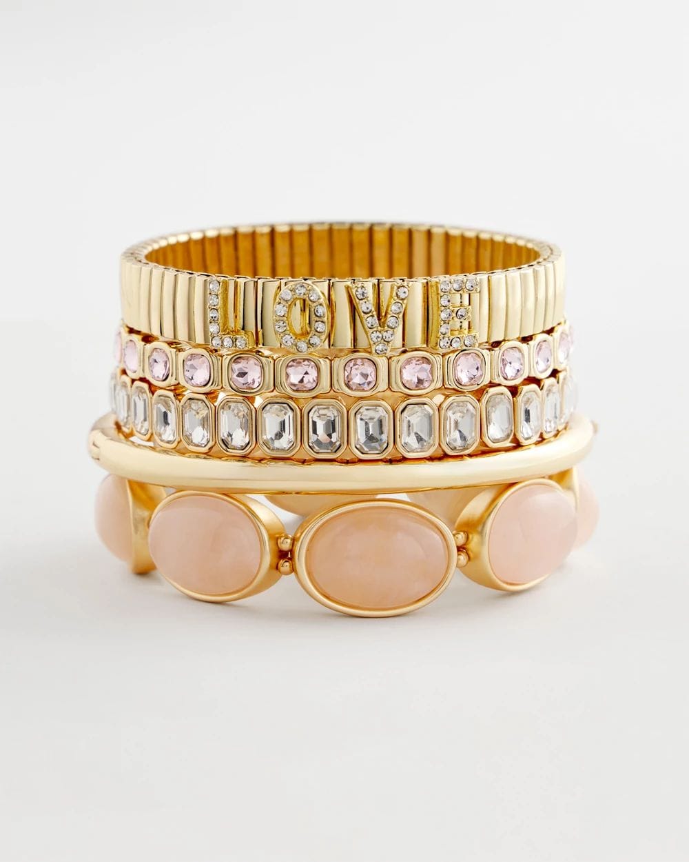 Quartz Stone Stretch Bracelet click to view larger image.