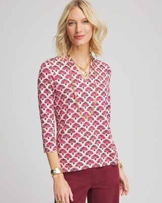 Touch of Cool™ Geo 3/4-Sleeve Tee