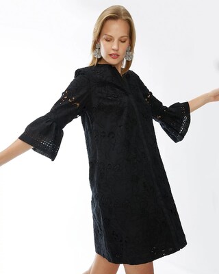 Lace Flounce Sleeve Dress